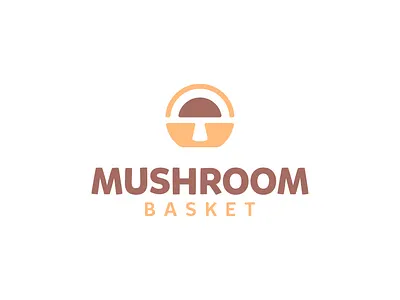 Mushroom Basket logo basket flora food forest fungus logo logodesign logodesigner mark mushroom nature negative space symbol woods