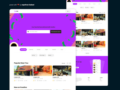 Order website - order service with panel adobe xd delivery design figma food sepehran ui ux vector website