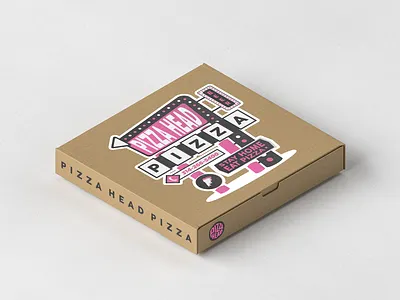 Pizza Head Pizza Box branding design dribbble dribbble weekly warmup hotel sign illustration logo logo design missouri pizza pizza box pizza logo pizza place saint louis st louis stl typography vintage warmup