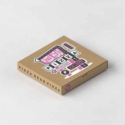 Pizza Head Pizza Box branding design dribbble dribbble weekly warmup hotel sign illustration logo logo design missouri pizza pizza box pizza logo pizza place saint louis st louis stl typography vintage warmup