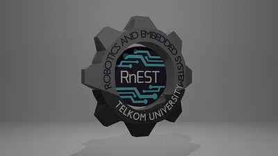 3D Modeling of RnEST Laboratory 3d illustration logo