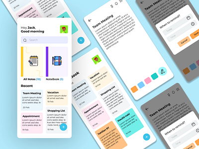 Notes App app design graphic design illustration logo motion graphics notesapp ui uidesign ux