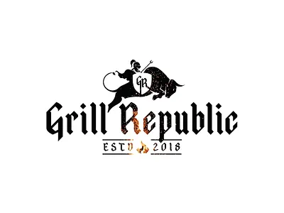 Grill Republic branding graphic design illustrations logo
