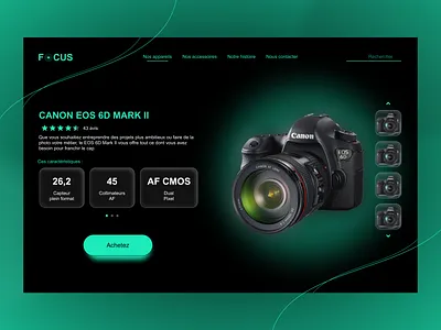 Exploration - Photography & Camera ui website