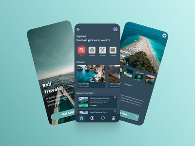 Travel App design ui ux