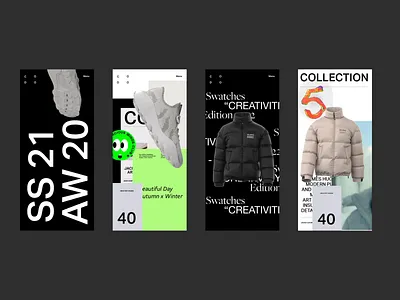 Fashion Sketchbook Mobile 3d animation black fashion gallery menu minimal mobile mp4 responsive type typography ui ux video website