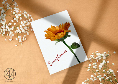 watercolor sunflower art print artwork cartoon cute design illustraion illustration sunflower watercolor watercolor sunflower