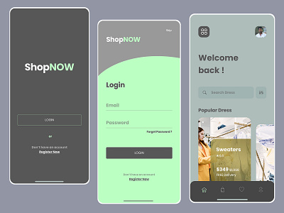 Shopping mobile app. branding creative design figma logo mobile ui photoshop shopping app typography ui ux