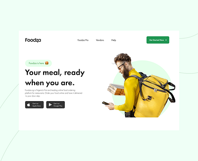 Food Delivery Hero Section app design designs figma graphic design product design tech ui