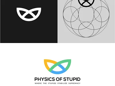 Physics Of Stupid logo brand logo design branding business logo company logo design designer graphic design illustration logo logo design minimalist logo unique logo