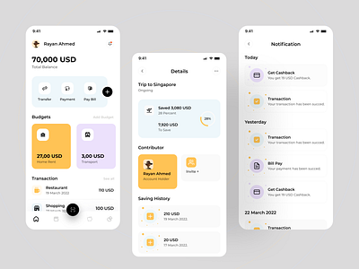 Finance Management UI/UX Design application branding credit debit finance case study finance management ios java minimal design mobile app design mobile application mobile wallet modern ui money transfer online transaction ui design ux design