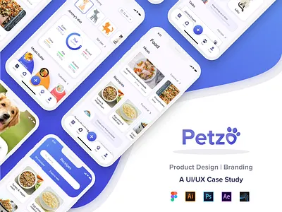 Petzo | Product Design | Case Study animation app design branding design logo mobile app mobileapp nutrition app pet pet app pet care pet nutrition product design ui ui design user experience user interface user research ux ux design