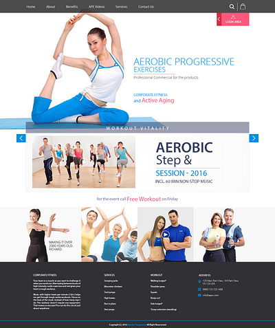 Aerobic Exercises Web Work app brand work branding design graphic design illustration logo typography ui ux vector web work work design