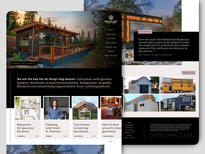 Website Concept - Tiny Homes desktop mobile ui user interface ux webdesign website website design
