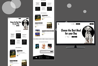 Dog's Food Website Design 3d animation app design application designs branding design dog food website design graphic design illustration logo mobile app ui design motion graphics pets food app ui vector website mockups website templateds