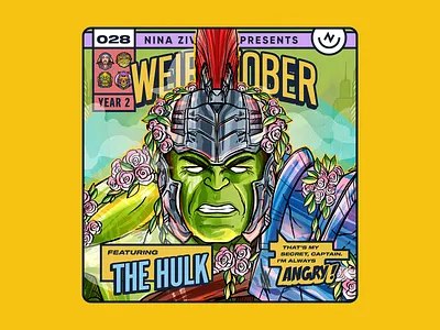Weirdtober 028/031: Bruce Banner aka The Hulk avengers comic book comic book art comic book cover daily sketch endgame flowers graphic design hulk illustration leaves mark ruffalo marvel mcu procreate red hulk sketch the hulk weirdtober