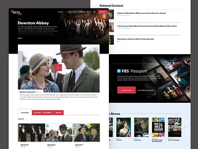 WETA.org - Interior Pages aten atendesigngroup design drupal website