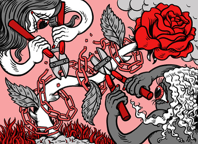 NYC DSA 2022 Calendar branding cartoon colorful design digital art drawing feminism illustration quirky surreal