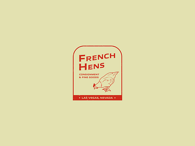 Thrift Store Badge Logo Concept branding chickens colorcode hand drawn illustration las vegas logo badge retro sketch texture vintage logo