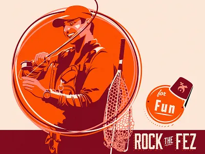 Be a Shriner 4 fisher fishing illustration man vector