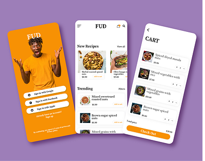 Food app branding dailyui food app food app ui graphic design illustration logo mobile app motion graphics ui ui app uiux ux