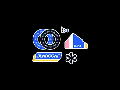 Blend Conference 2022: Stickers blend blendconf blndconf brand identity branding design design conference esports gbda illustration illustrator logo mascotlogo stratford ui uwaterloo ux vector waterloo