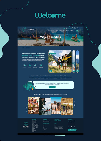 Sarah Travel Tourism Website app design interface graphic design product design tourism travel ui websit website