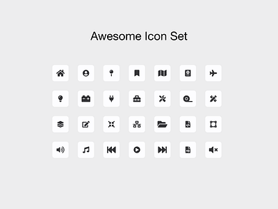 Font Awesome - Icon Set app design icon iconset illustration ui ux vector web