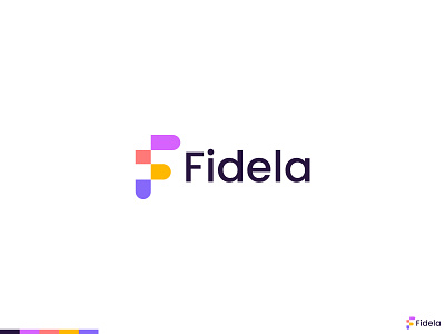 Fidela logo design abstract logo app app logo application mark brand identity brand mark branding colorful logo creative logo design f letter brand mark f letter logo graphics design logo logo and branding logo presentation minimal f letter logo minimal logo minimalist logo uniqe logo conept