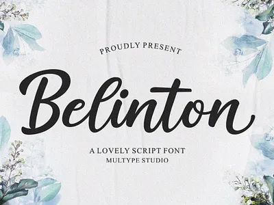 Belinton - Lovely Script Font font fonts script font