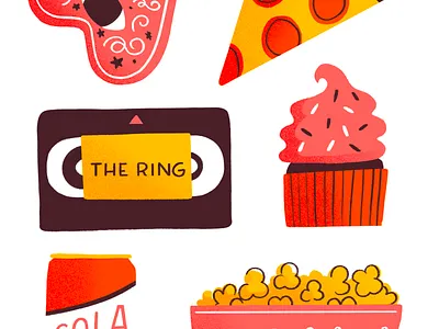 slumber party spots colorful editorial illustration slumber party spots texture