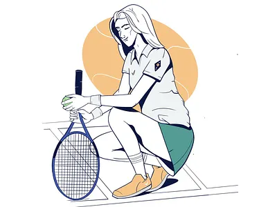 Hit through the ball digitalcharacter lineart procreate studiopen