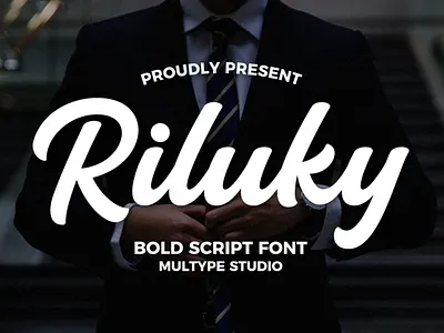 Riluky Bold Script Font branding design font fonts script font typedesign typeface