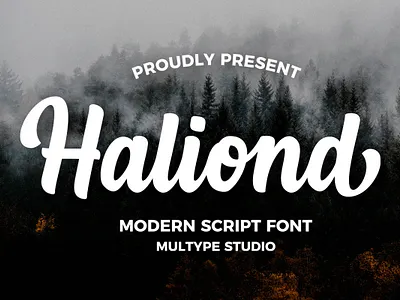 Haliond - Modern Script Font branding design font fonts script font typedesign typeface