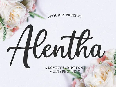 Alentha - Lovely Script Font branding design font fonts script font typedesign typeface