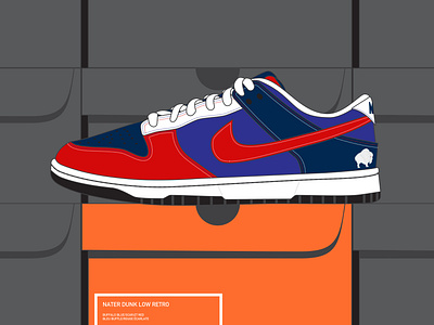 snkrs design dream dunk low graphic design illustration nike sneakers tiny buffalo vector