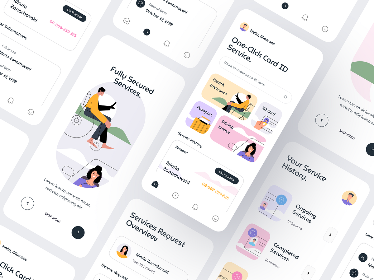 Card ID Services Mobile App Concept by Rifai Muhamad for Paperpillar on