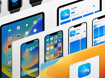 iOS 16 App Icon Template for Sketch icon ios template