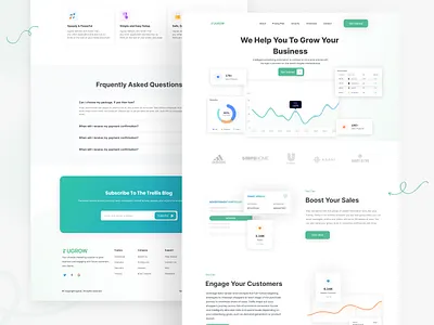 Marketing Platform Landing Page branding design growth interface landing page marketing sales trending ui ux website