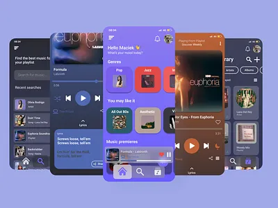 Music App Design app apple music branding design graphic design illustration mobile music music app songs songs app spotify tidal ui ux