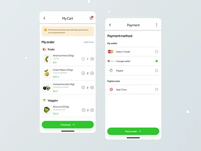 #2 Groceries MobileApp dailyui design groceries mobile ui ux