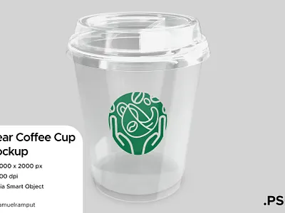 Clear Coffee Cup Mockup coffecup coffee glass graphic design mockup plastic transparent