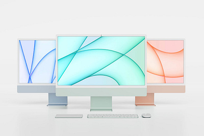 iMac 24" Mockups abstract clean device display imac imac 24 imac mockup imac mockups laptop mac macbook mockup presentation realistic simple theme ui ux web website
