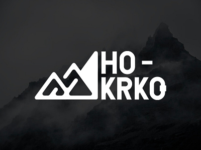 HO-KRKO logo adventure branding climbing czech republic design graphic graphic design logo mountains vector