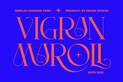 VIGRAN MAROLL Display Font advertising font branding font display font display fonts fashion lettering logo logo font magazine font minimalist font modern modern font modern fonts modern logo sans serif font serif font stylish font typeface typography unique font