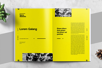 Art and Exhibition Magazine Editorial Template art catalog editorial editorial design editorial template exhibition layout letter lookbook magazine modern multipurpose photography portfolio poster print swiss template typography yellow