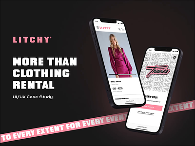 Litchy - Designer Clothing Rental animation apparel application desktop e commerce fashion mobile mobile app mobile app design motion motion design rental shop ui user interface ux web