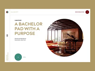 Interior Design Agency Portfolio animation architecture design design studio graphic design horizontal scroll interface interior design motion graphics portfolio ui ux web web design website website design