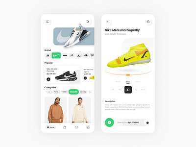 Sports Shop 👟 android app branding design flat ios mobile nike shoes sports ui ux