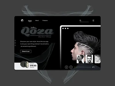 Hairstyle branding hairstyle landingpage ui ux